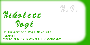 nikolett vogl business card